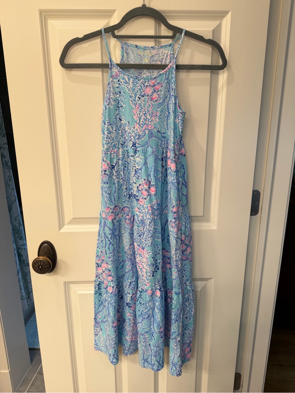 Lilly Pulitzer Harleigh Maxi Dress Blue Ibiza Pattern
